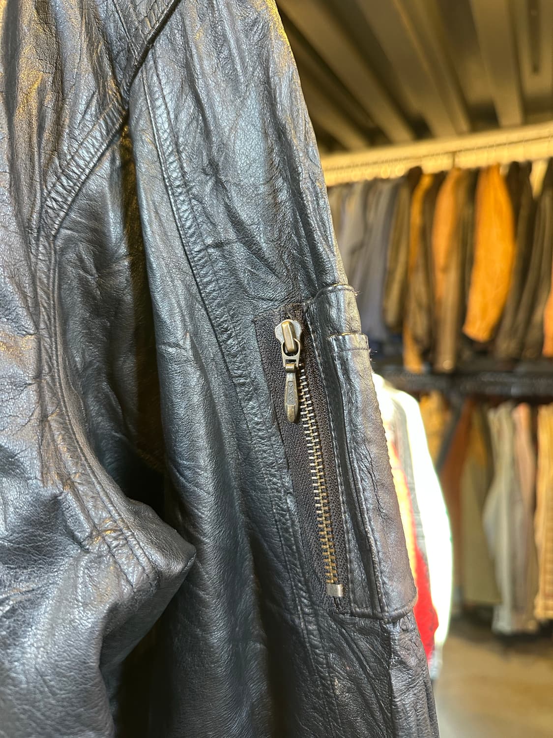 헤비 리얼 레더 MA-1 플라이트 항공 점퍼 상품이미지4