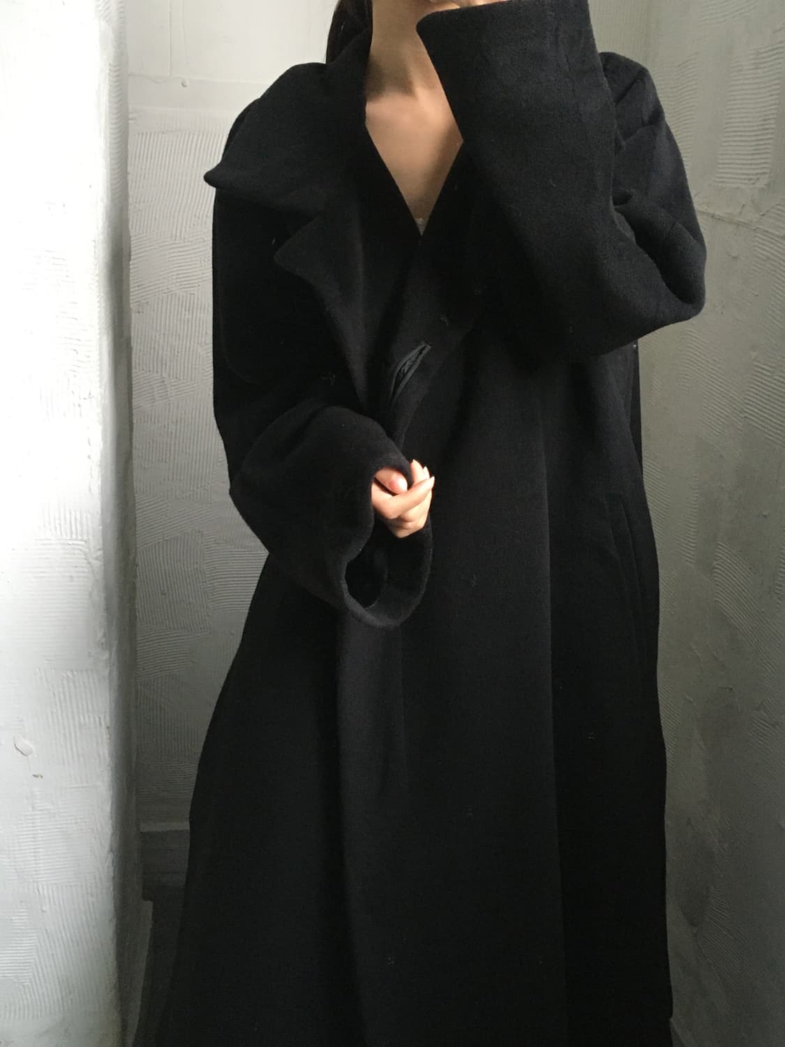 Max Mara 막스마라 블랙 캐시미어 롱 코트 상품이미지1