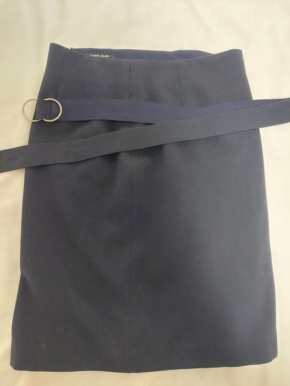플라스틱 아일랜드 네이비 미디 스커트 상품이미지4