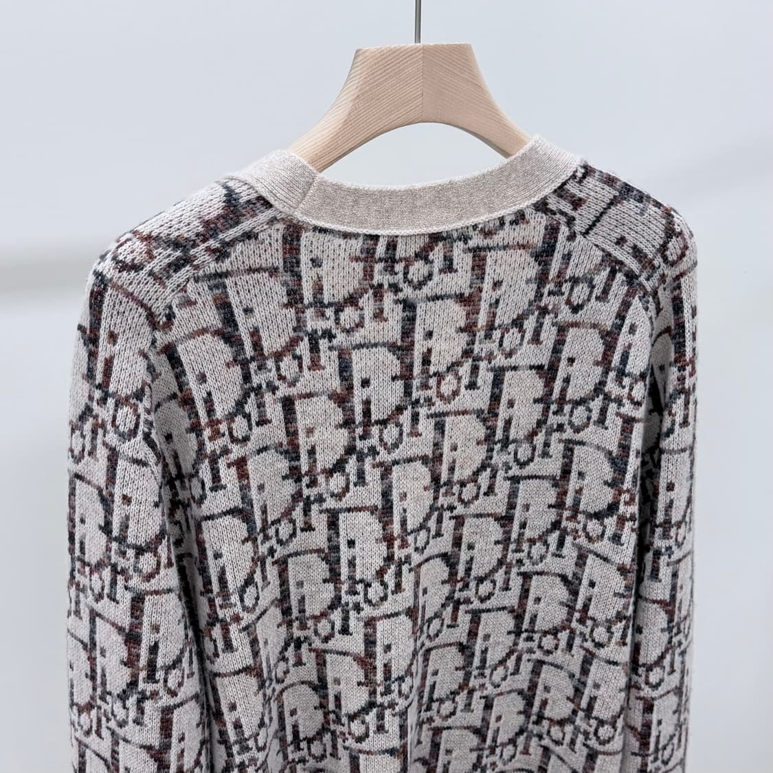 [미사용/XL] 디올 오블리크 자카드 가디건 베이지 상품이미지5