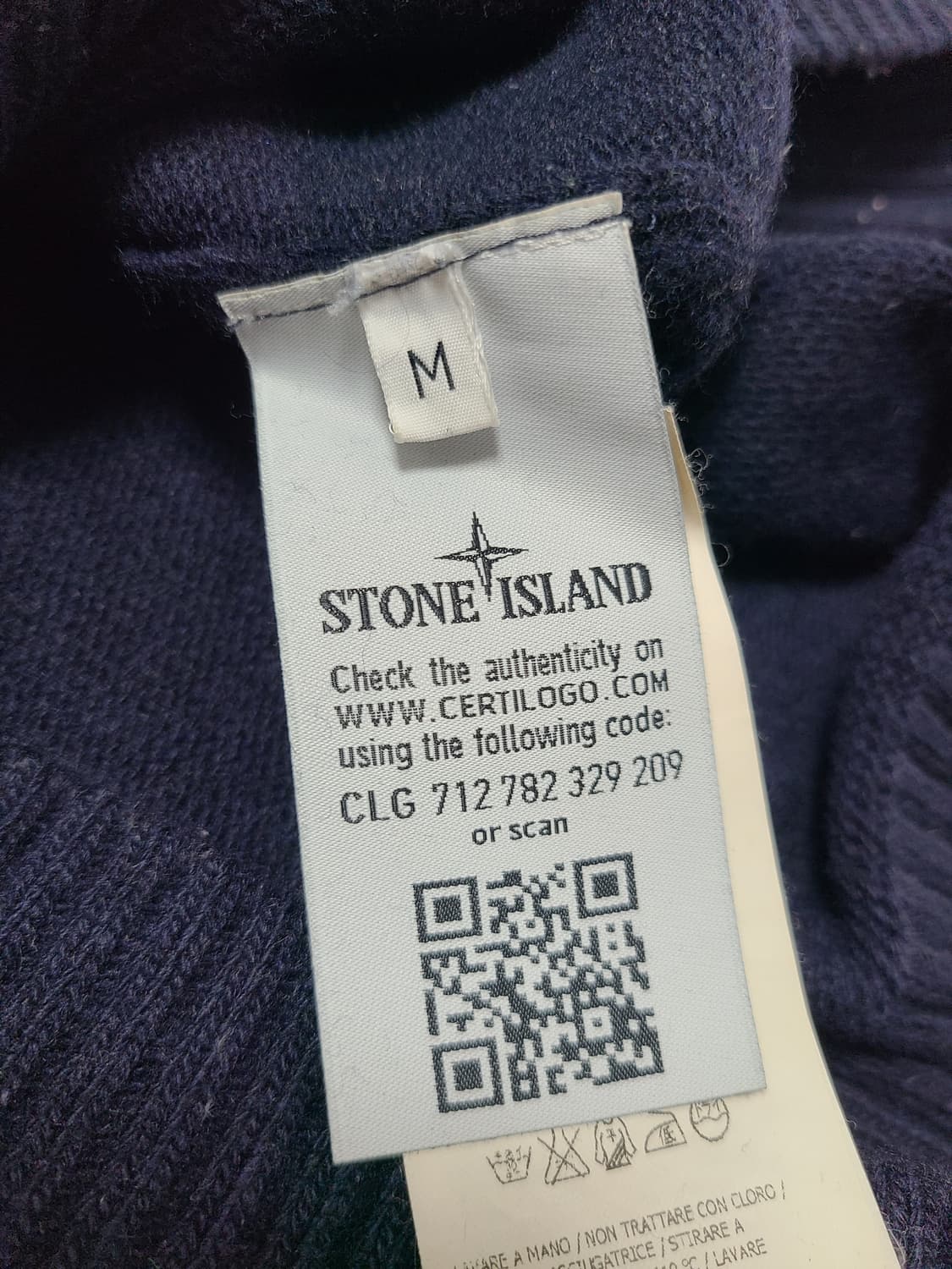 스톤아일랜드 네이비 라운드니트 M 상품이미지6