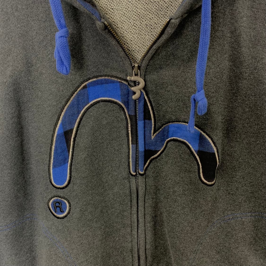 에비수 빅로고 빈티지 그레이 후드집업  상품이미지4