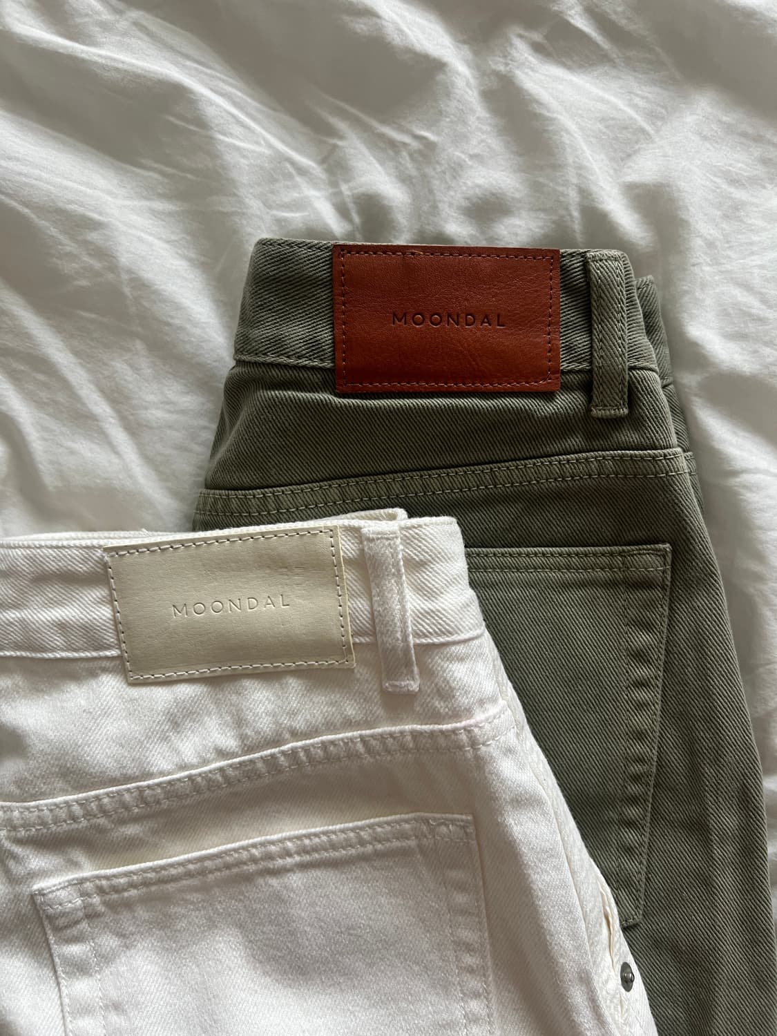 문달 moondal 다잉 핀턱 워싱 데님쇼츠 khaki/s 상품이미지4