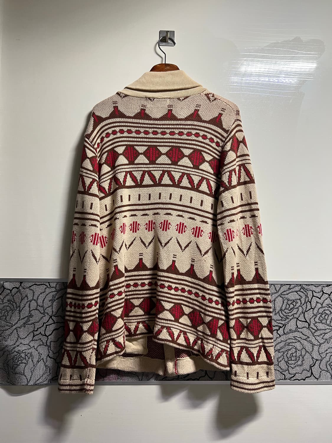 인디언 모터사이클 숄카라 패턴 가디건 상품이미지7