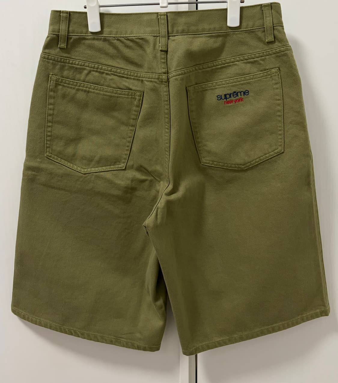 Supreme ' Baggy Denim Short Olive 상품이미지3