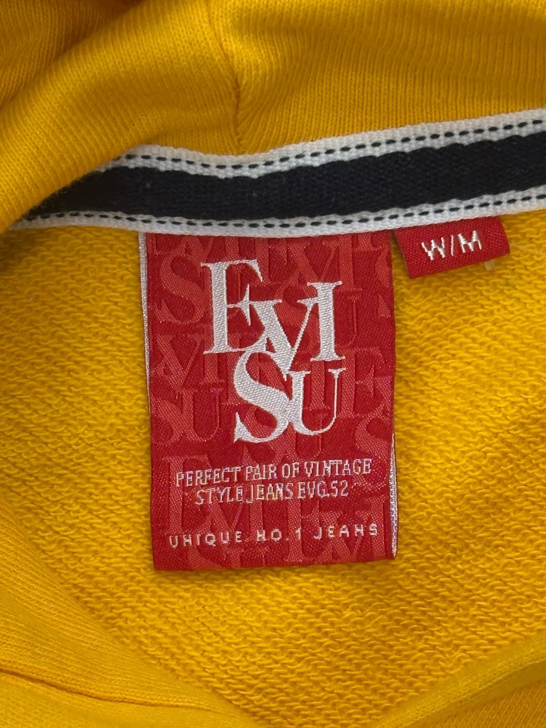 M)EVISU 빈티지 여성 패턴 옐로우 후디 상품이미지6