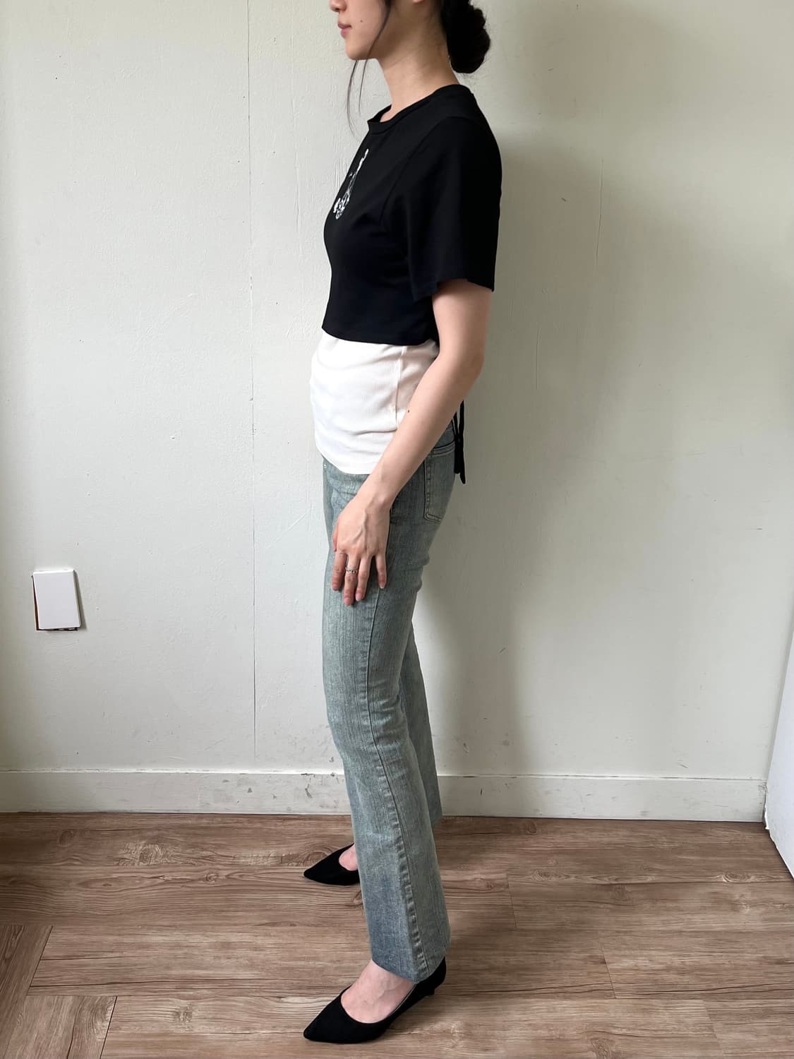 HAPHAZARD JEANS 리본큐빅 데님팬츠 상품이미지9
