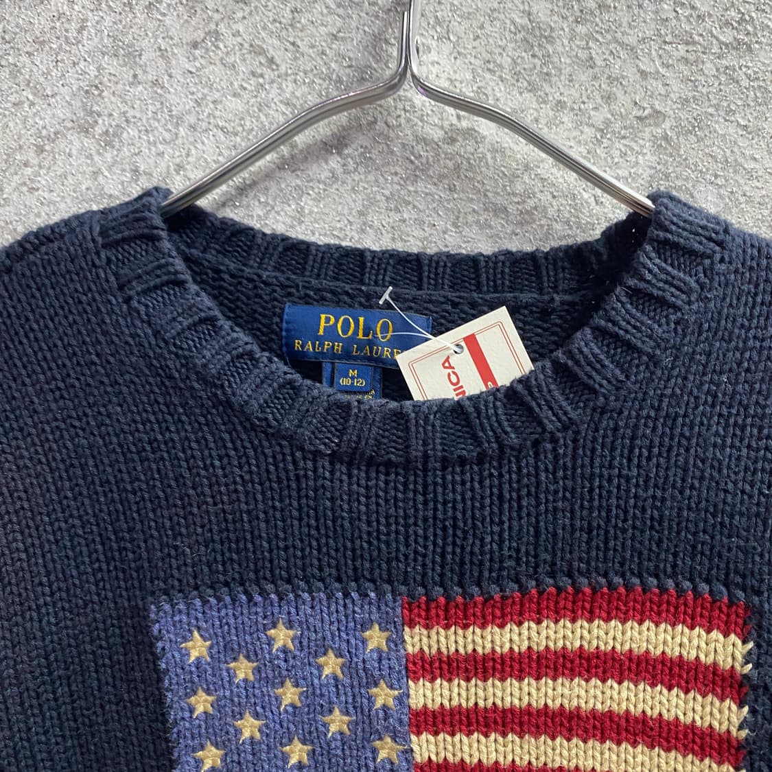 폴로 랄프로렌 성조기 네이비 라운드 니트 B4559 상품이미지3