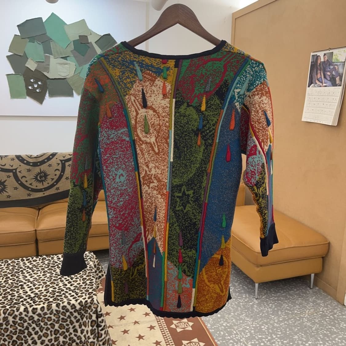 게오쿠 키치 유니크 보헤미안 히피 메리노울 가디건 M C09614 상품이미지4