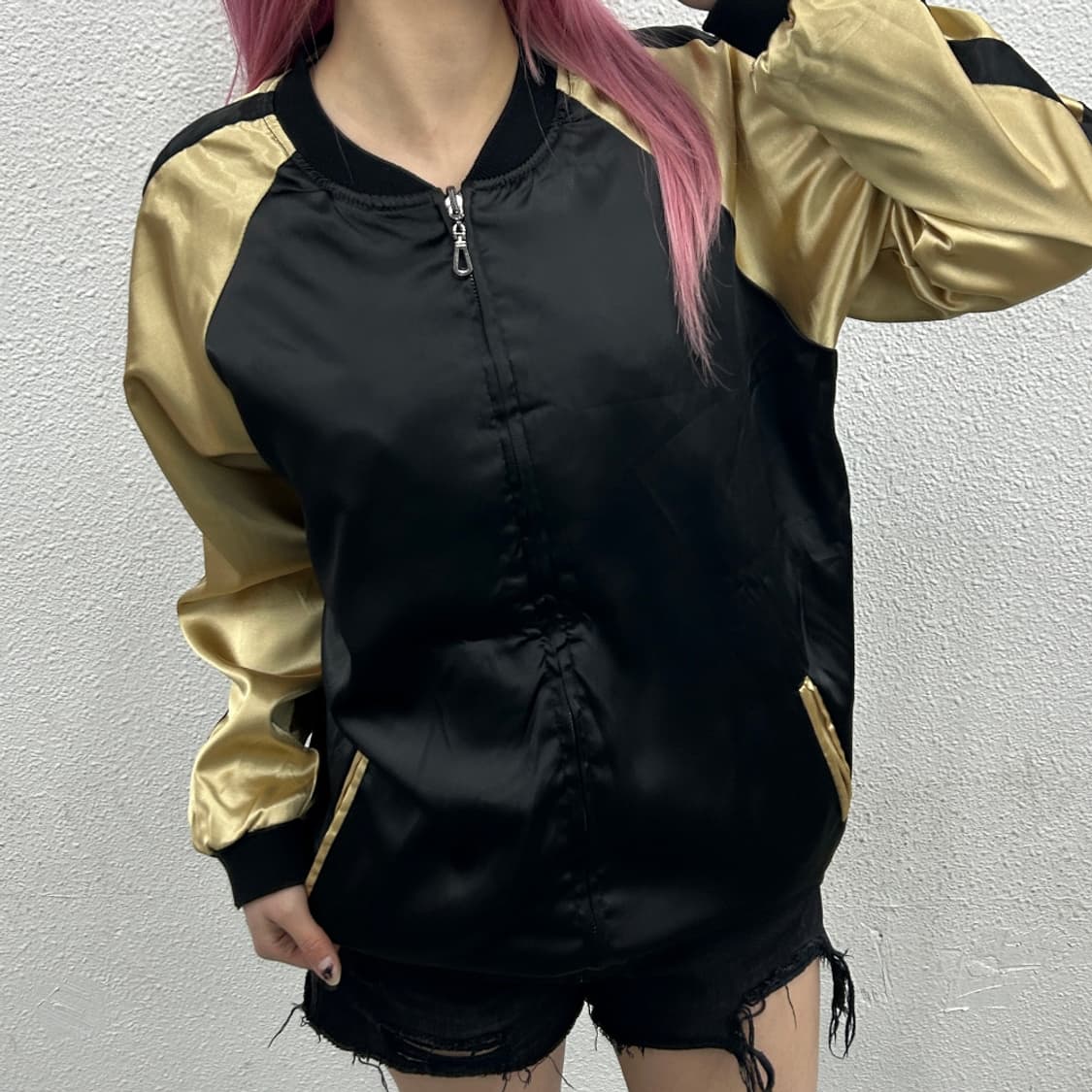 japan 블랙 오리엔탈 자수 스카쟌 상품이미지2