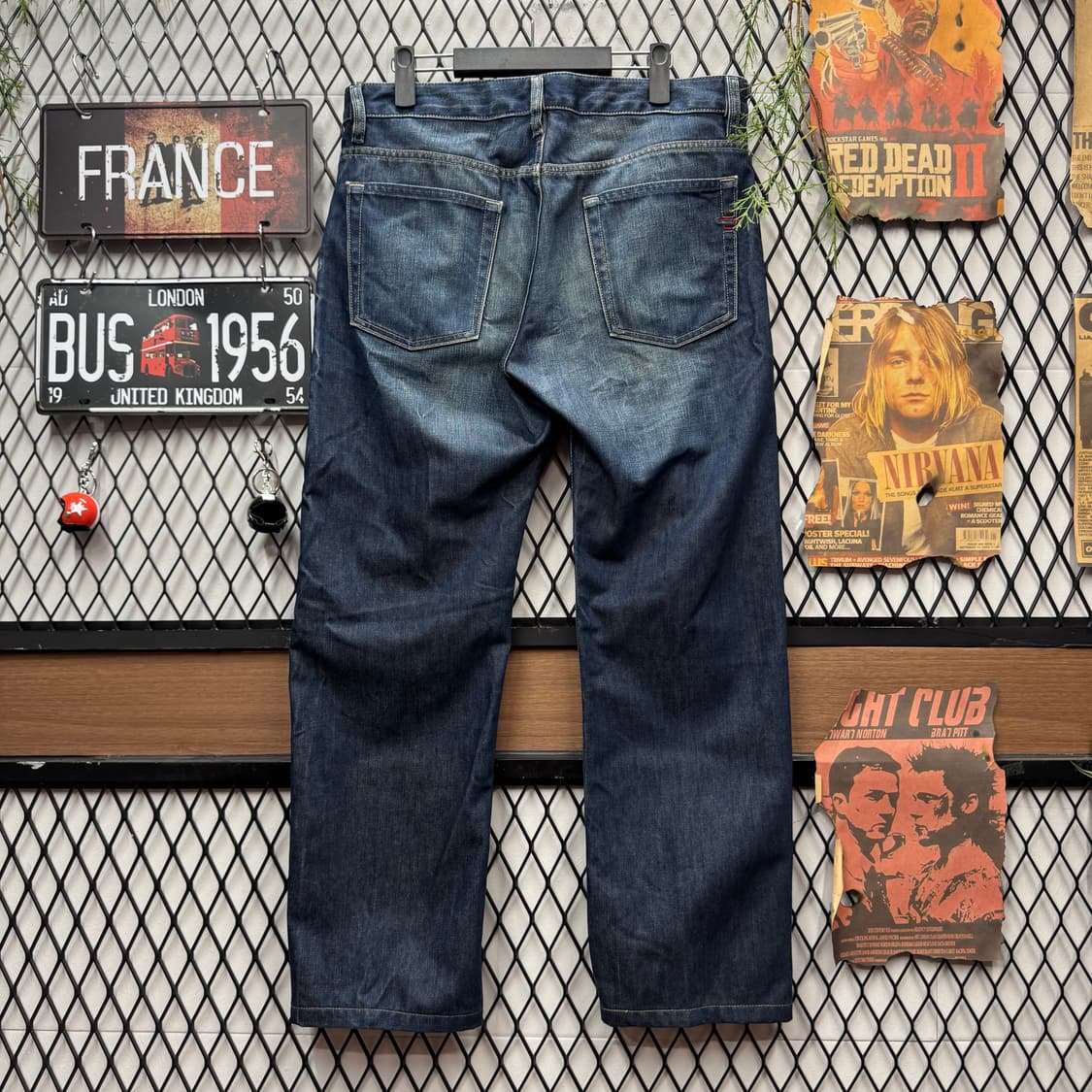 00s 디젤 인더스트리 데님 팬츠 전면 캣워싱 포인트 중청 상품이미지2