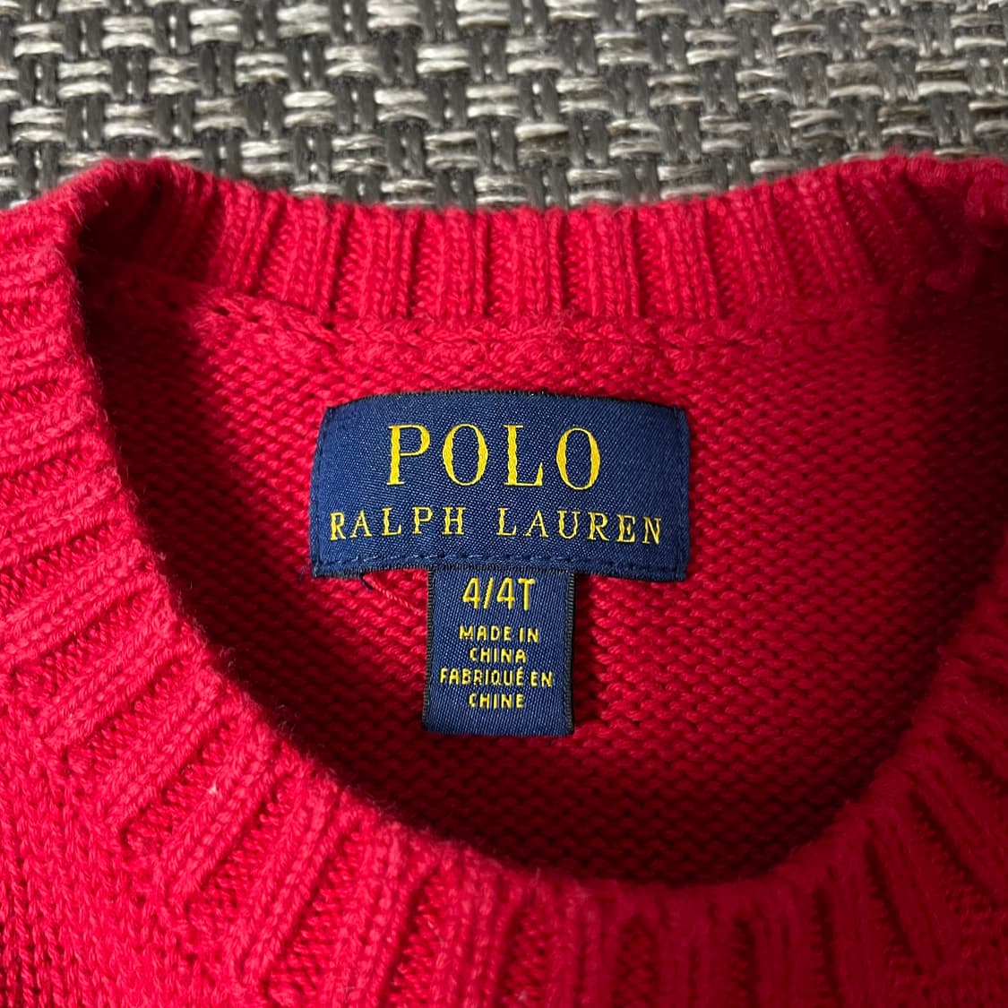 폴로랄프로렌 키즈 레드 스펠로고 케이블 긴팔 니트 4 상품이미지5