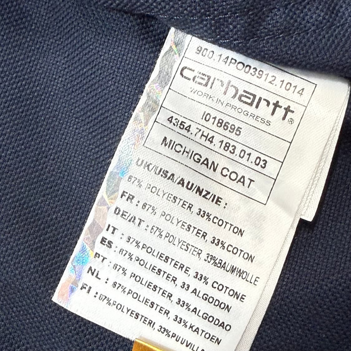 칼하트 wip 미시간코트(xs_size) | 상태 좋음 상품이미지8