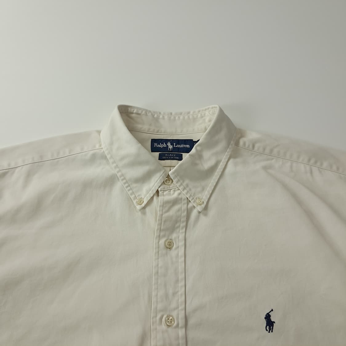 CK406 2XL 폴로 90s 블레이크 네츄럴 화이트 반팔 셔츠 남방 상품이미지2