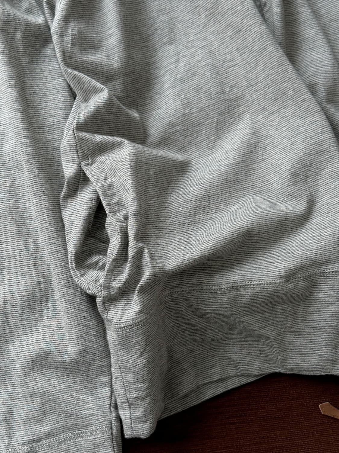 High count cotton micro stripe zip jacke 상품이미지4