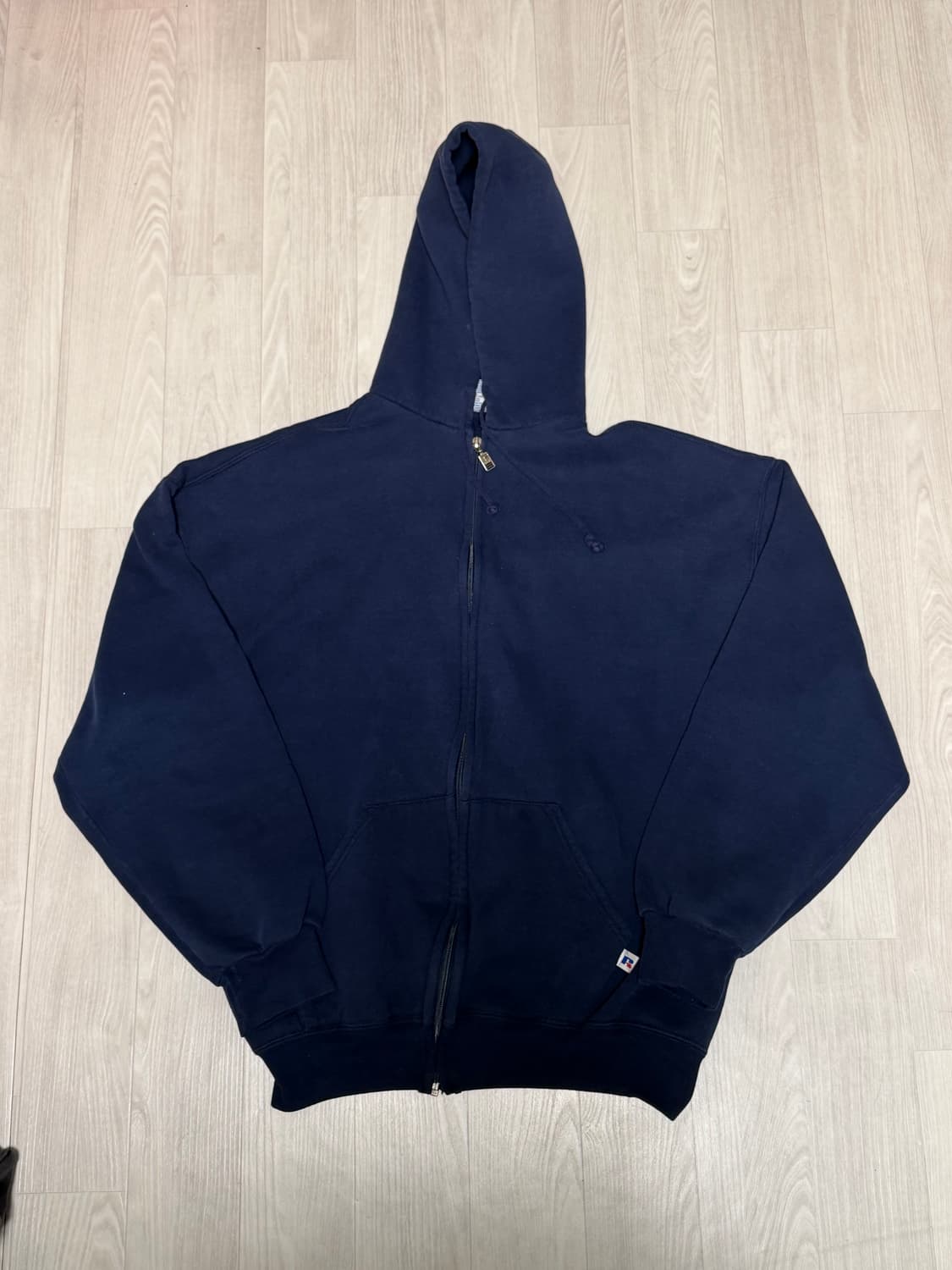 90s USA빈티지 러셀 후드집업 네이비 xl 상품이미지1