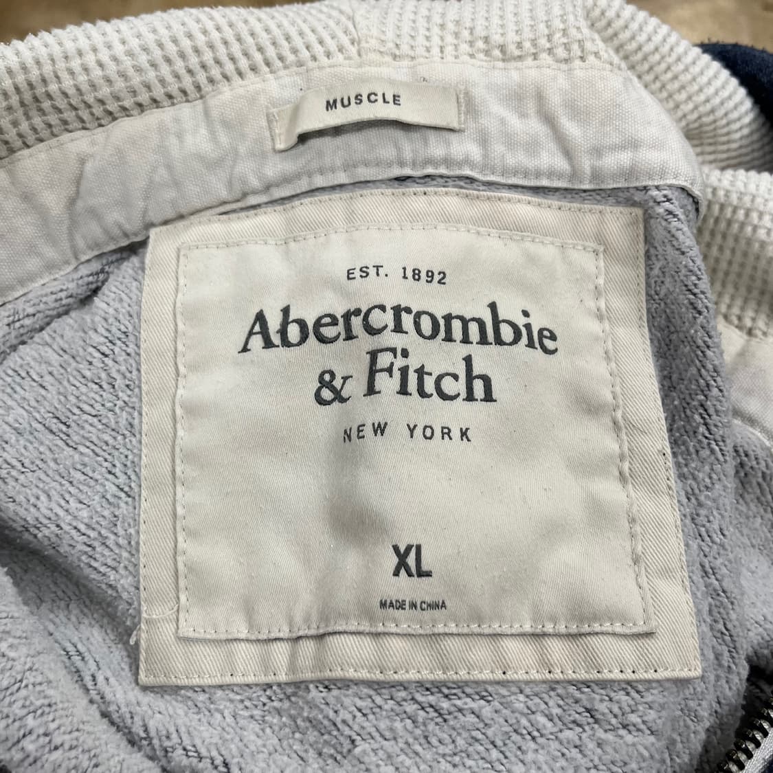 아베크롬비 데님 st 그레이 블루 후드집업  상품이미지5