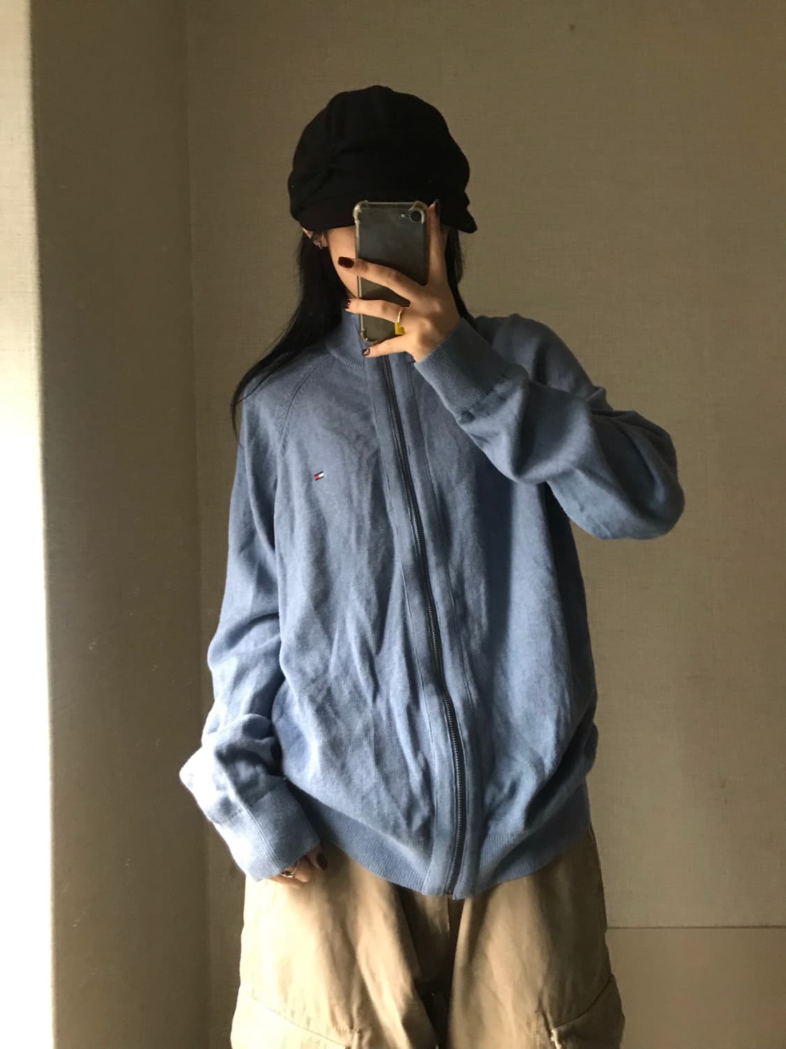 타미힐피거 연하늘 니트집업 상품이미지5