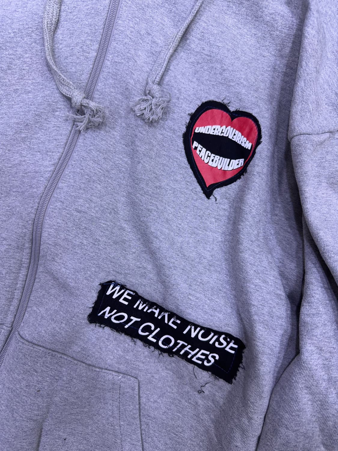 커버 피스빌더 패치 디자인 후드집업 그레이 M 상품이미지4