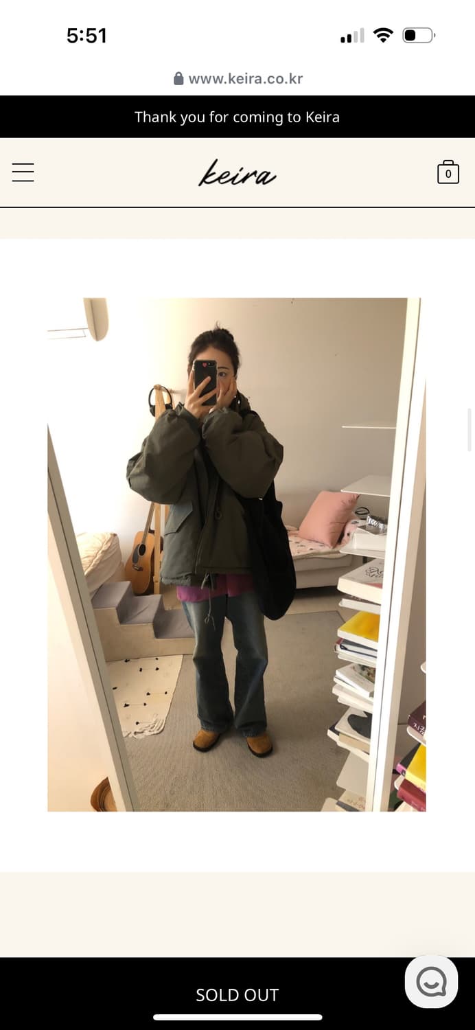 키이라 카키 리버시블 패딩 상품이미지2