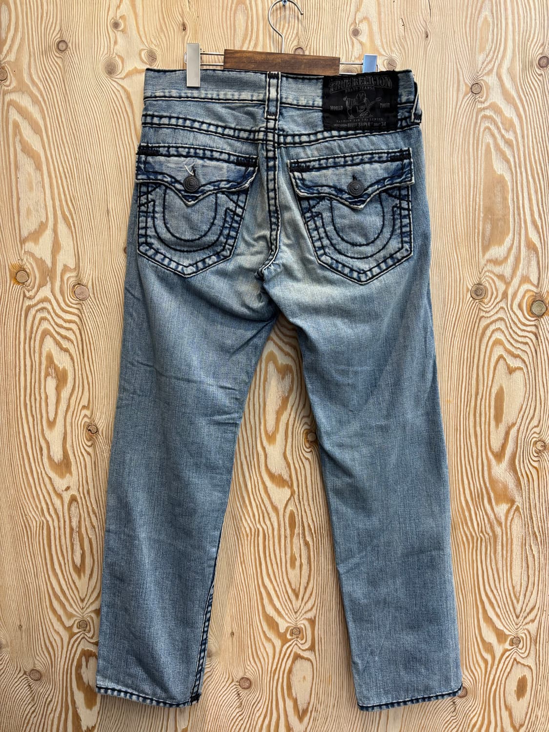 트루릴리젼 빌리 슈퍼 T 블랙 스티치 데님팬츠 상품이미지2