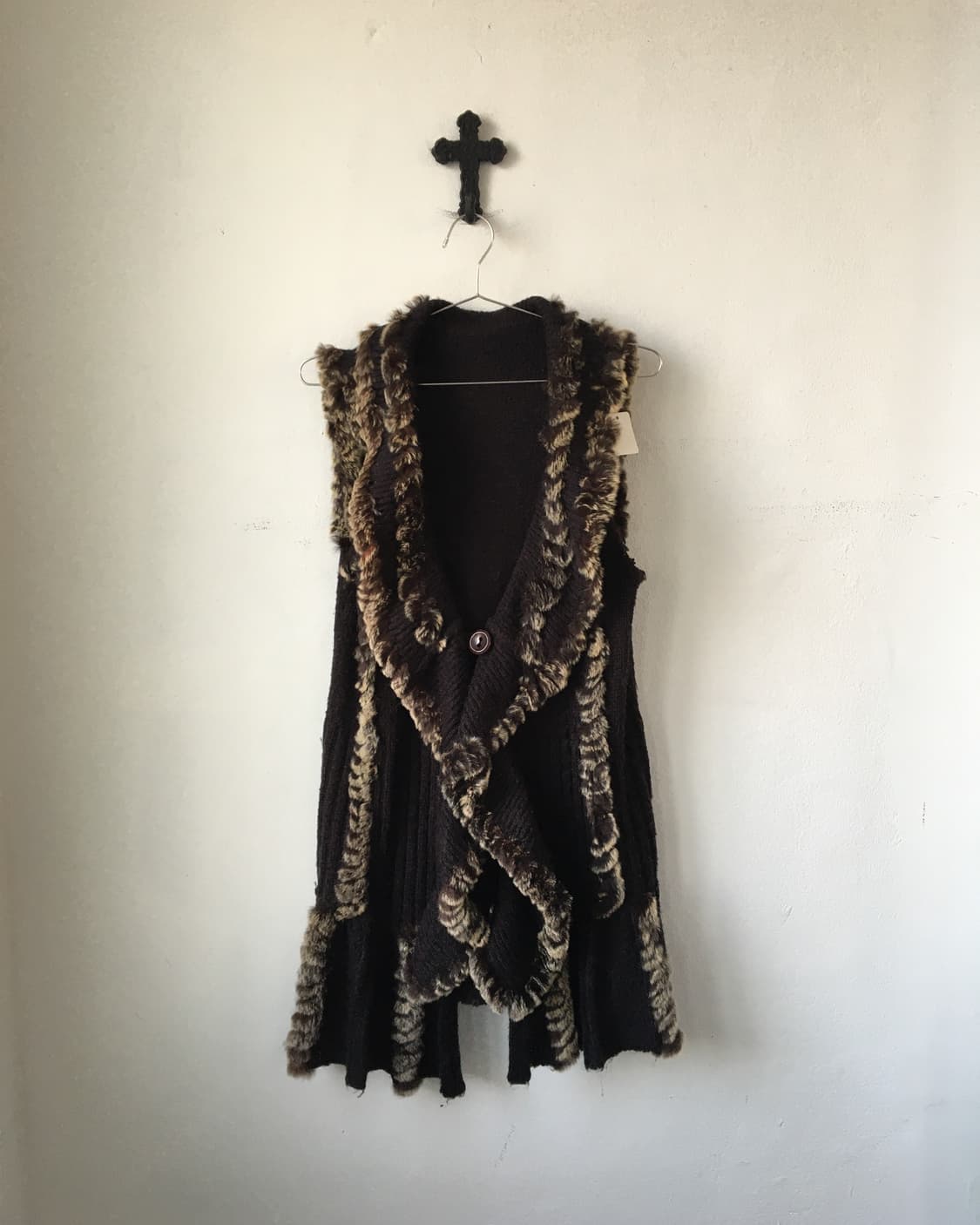 Fur layers knit vest 상품이미지2