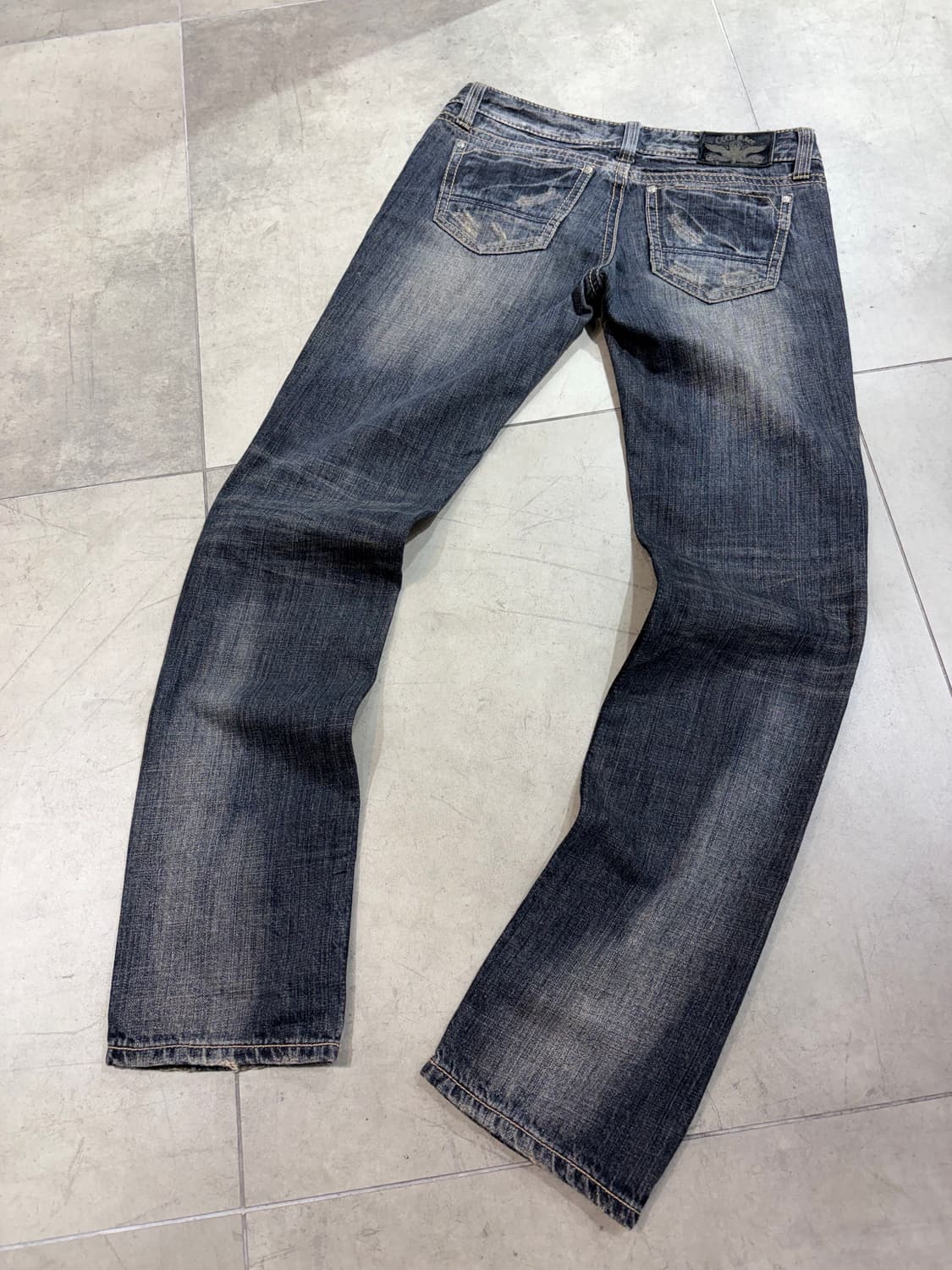 Y2k 펑크 로우라이즈 데님팬츠 상품이미지2