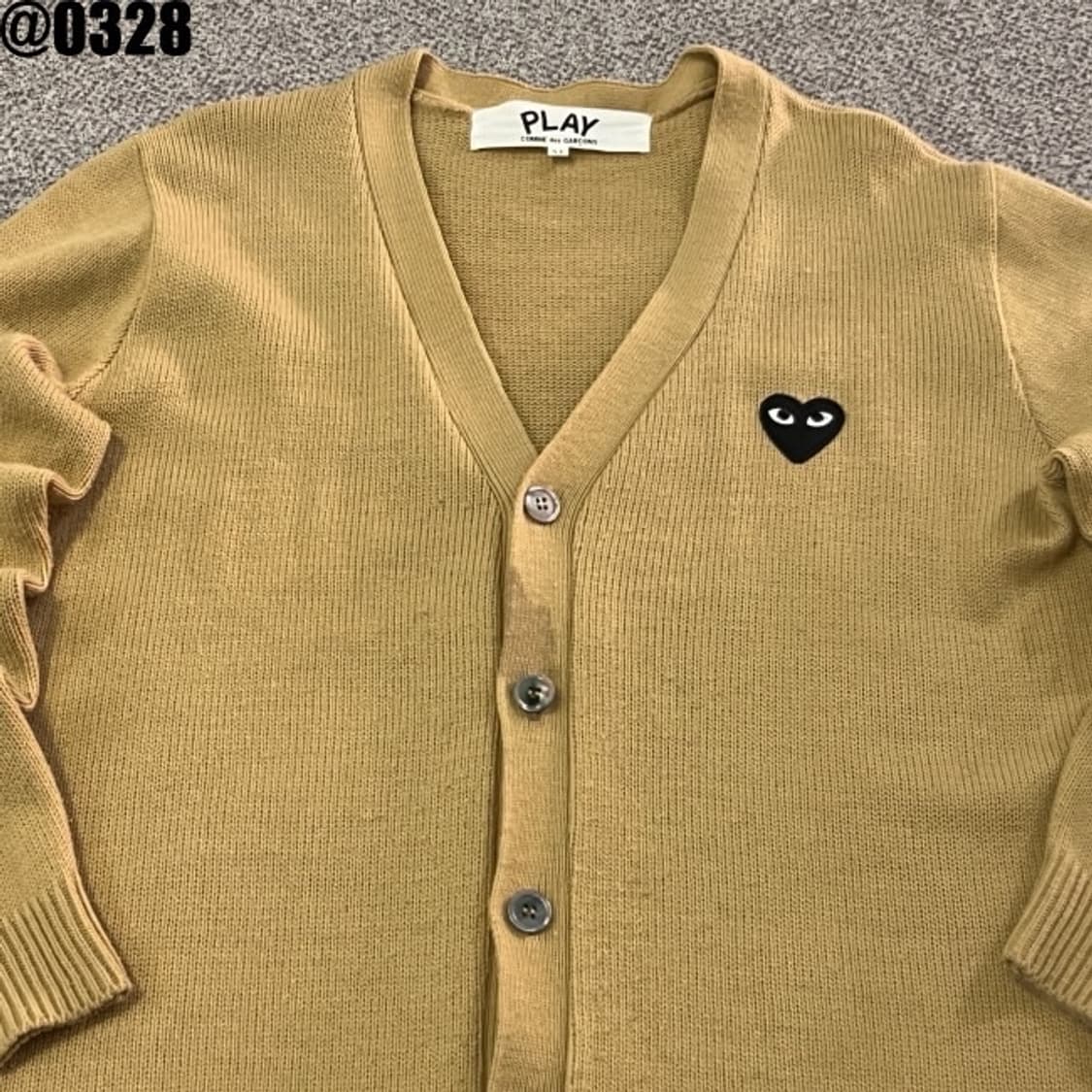 꼼데가르송 가디건 / 꼼데가디건  꼼데 가디건 노란색 베이지 검정 상품이미지2