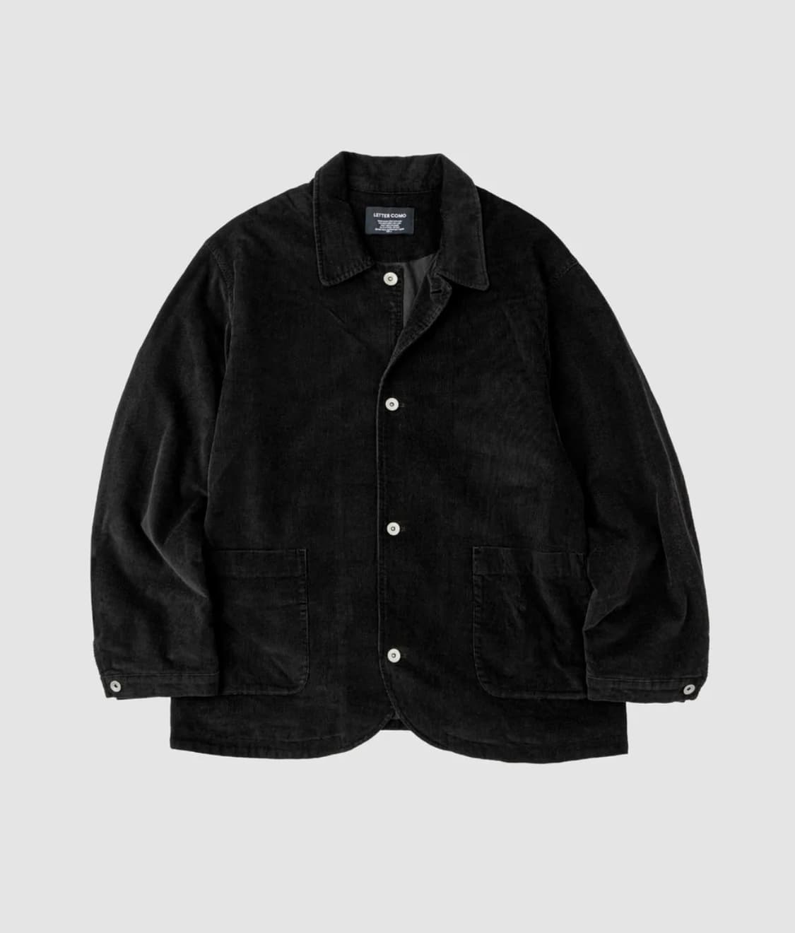 레테르코모 소프트 코듀로이 가먼트 초어 자켓 블랙-L 상품이미지1