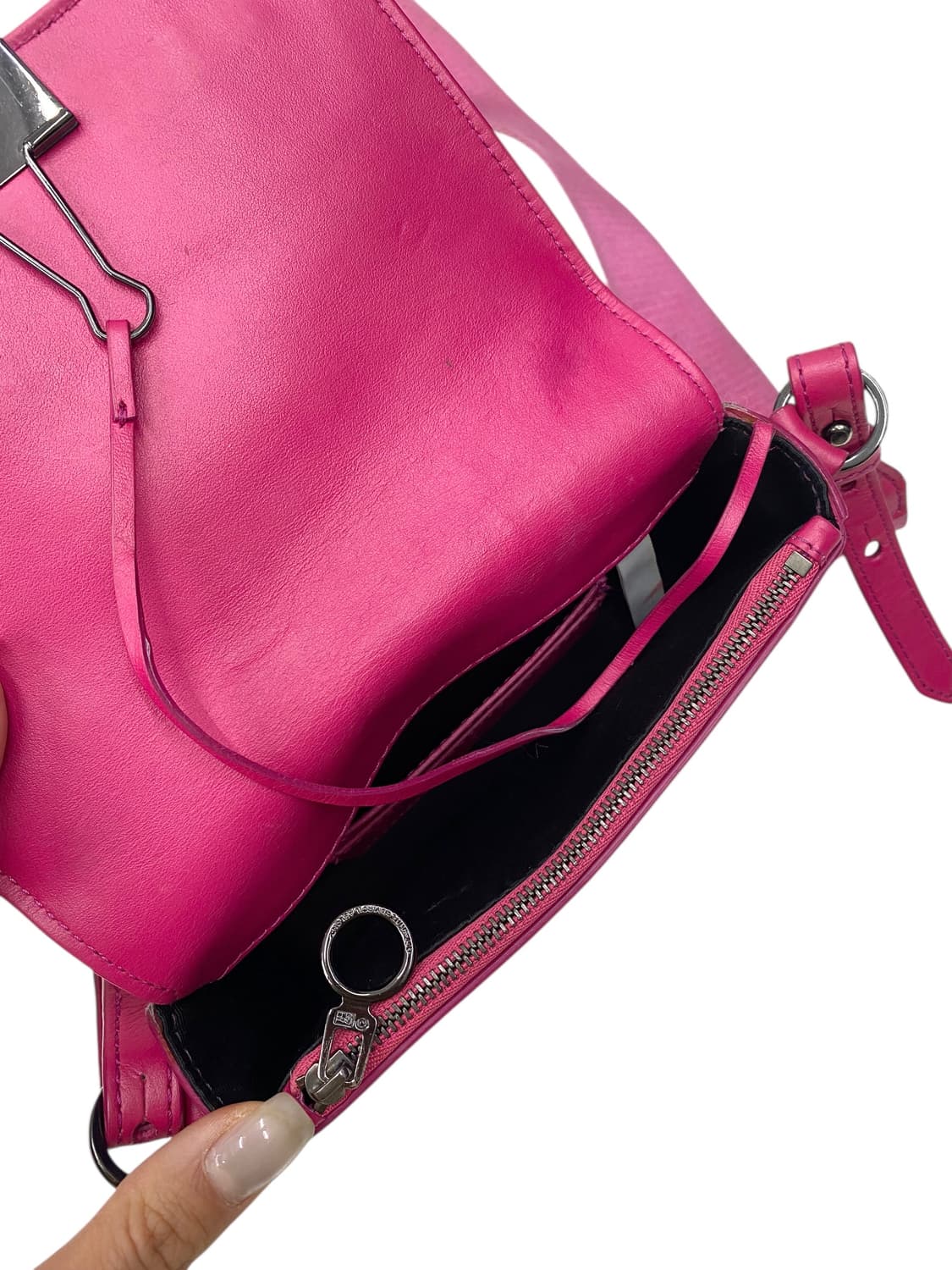 오프화이트 핫핑크 크로스백 상품이미지4