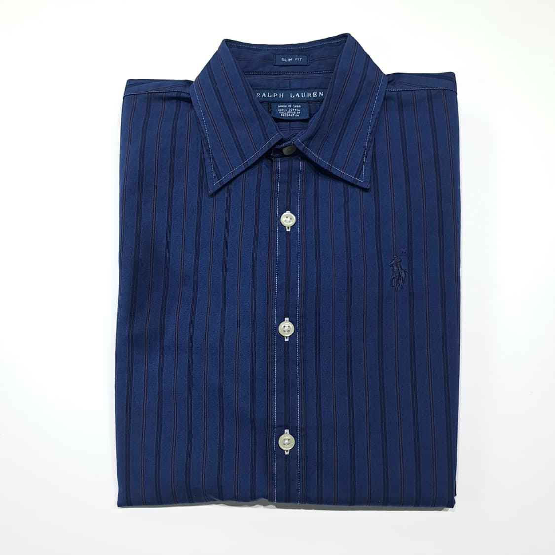 CK124 M 폴로 슬림핏 로얄네이비 스트라이프 셔츠 남방 상품이미지7