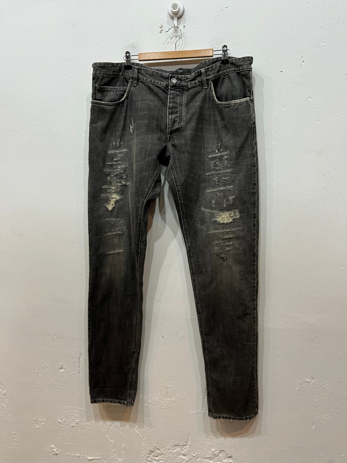 돌체앤가바나 14골드 디스 워시드 블랙 데님팬츠  상품이미지1