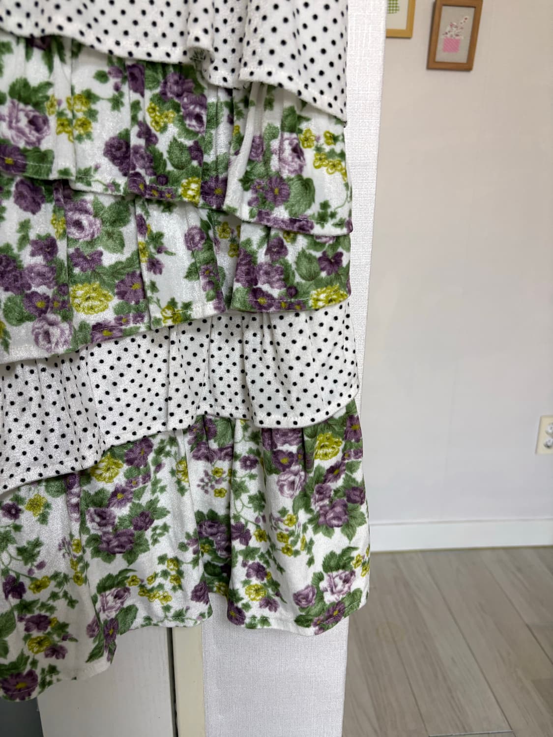 플라워 도트 캉캉 슬리브리스 상품이미지3