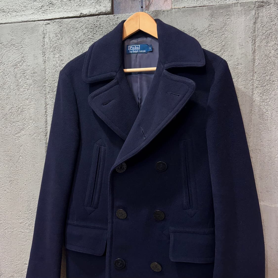 랄프로렌 폴로 네이비 멜튼울 피코트 (S)   상품이미지2