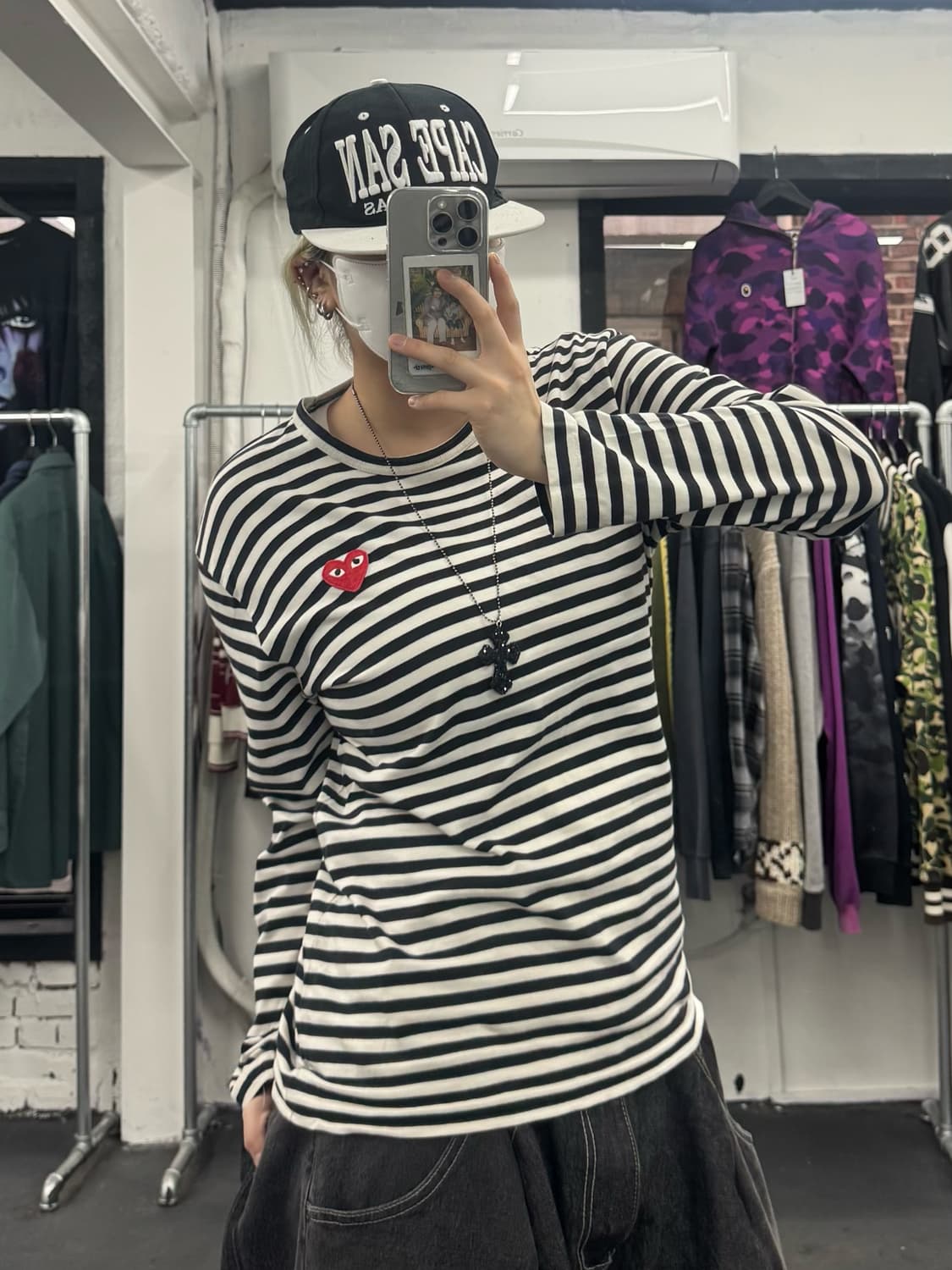 꼼데가르송 스트라이프 롱슬리브 상품이미지3