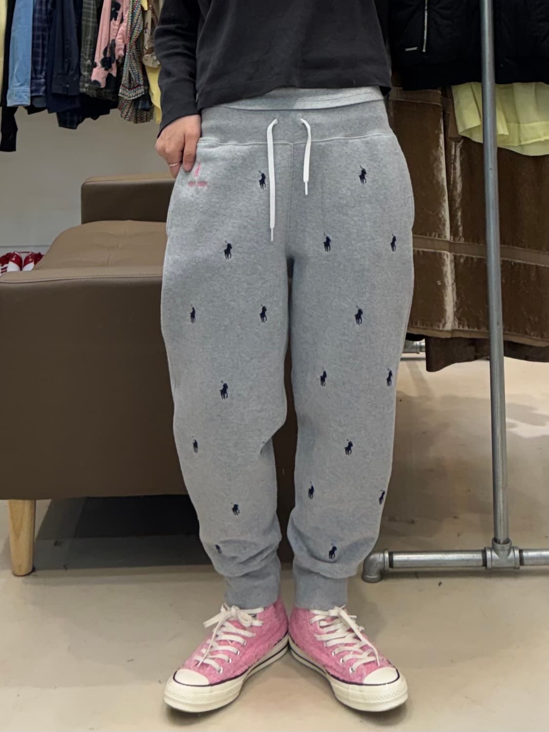 폴로 랄프로렌 핑크 포니 플리스 조거 팬츠 상품이미지5