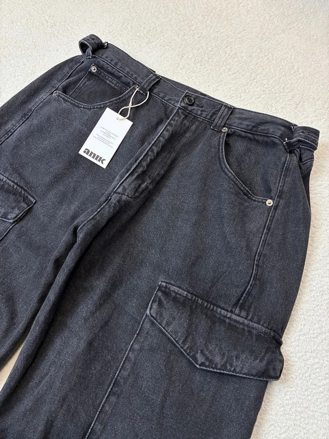 노이어 피그먼트 다잉 유틸리티 카고 와이드 데님 팬츠 PN6121 상품이미지2