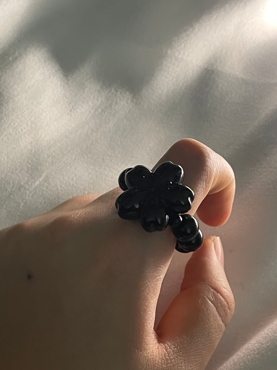 블랙꽃 반지 상품이미지3