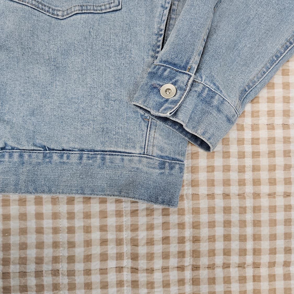 유니클로 오버핏 데님 청자켓 남자100~105 상품이미지4