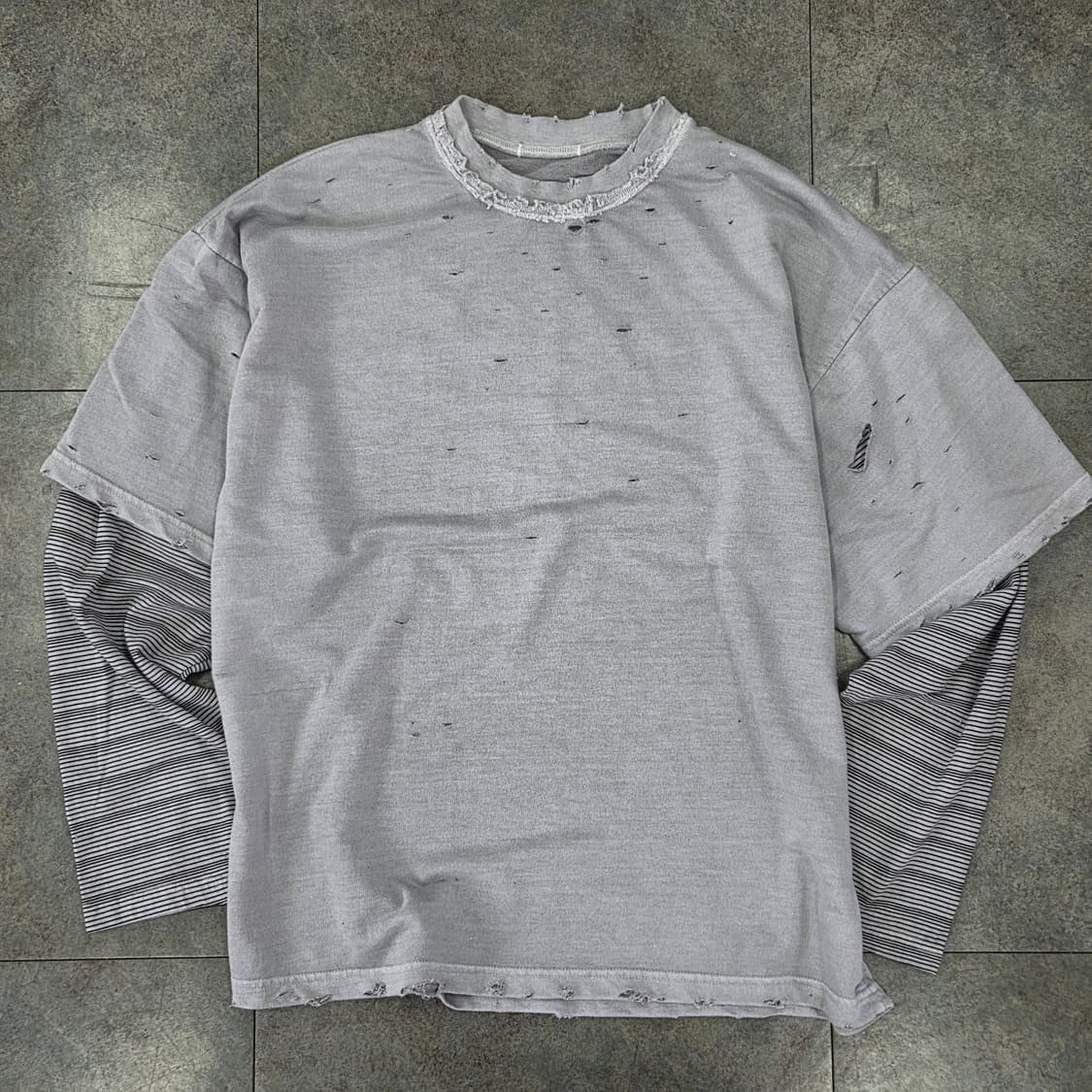 빈티지 긴팔 레이어드 티셔츠 상품이미지2