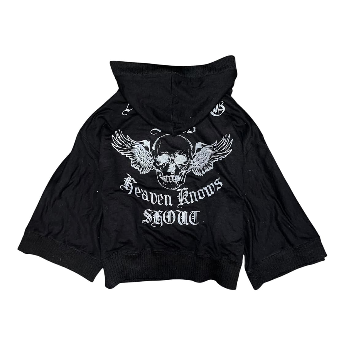 Oggetto 오게토 가오리핏 해골패치 후드집업 펑크y2k갸루 상품이미지6