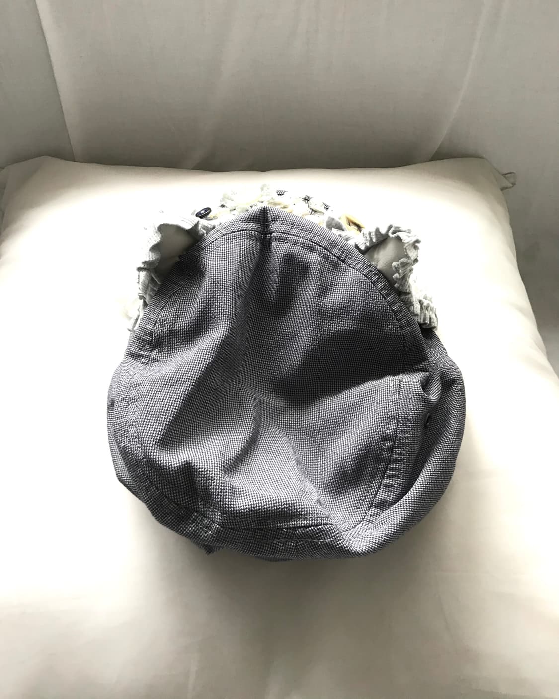Custom🐾)Grey-Blue frill Cat-Ear mix cap 상품이미지3
