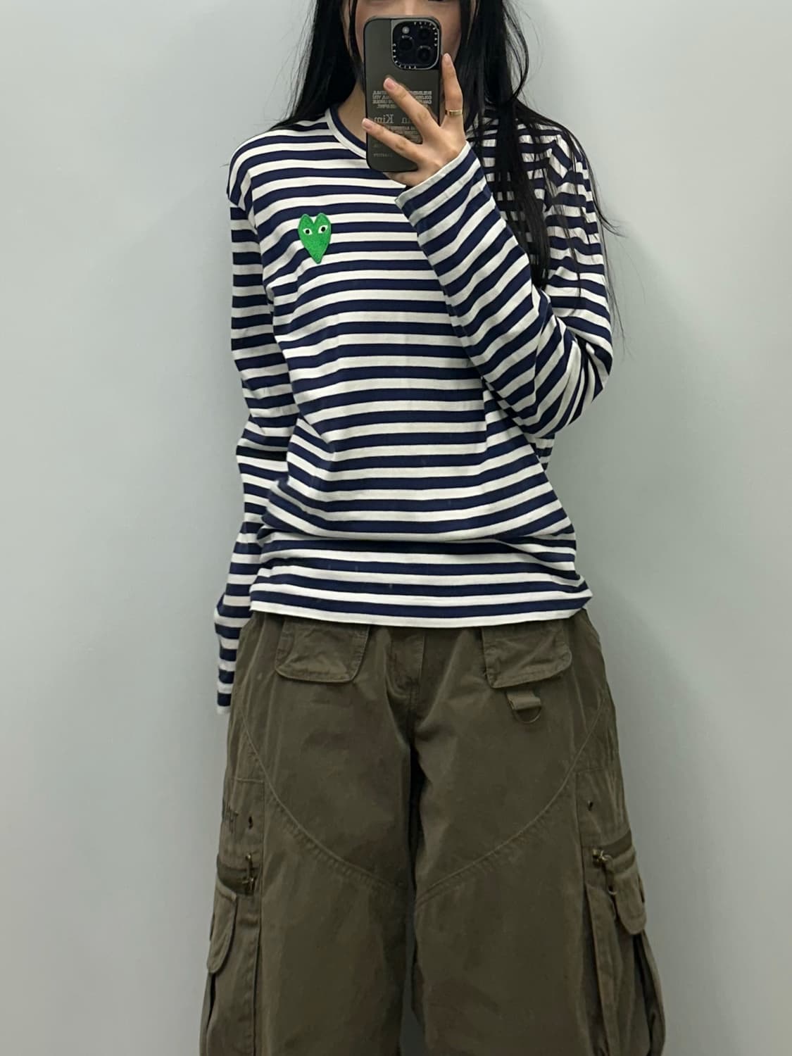 꼼데가르송 플레이 스트라이프 롱 슬리브 긴팔티 상품이미지1