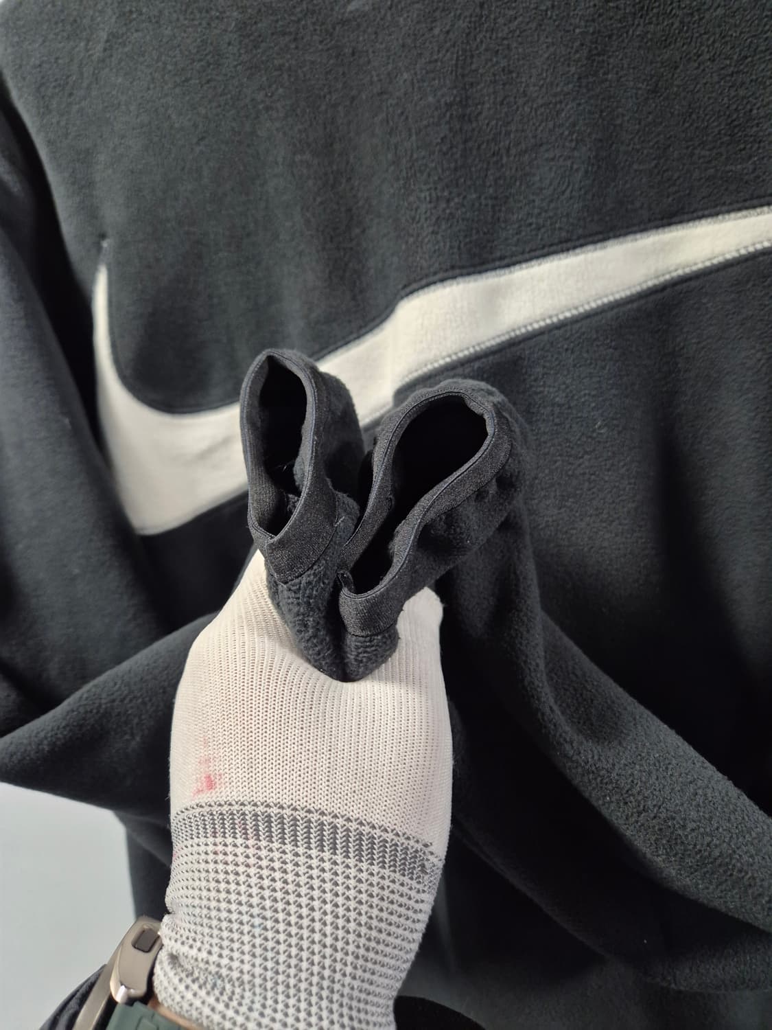 [L사이즈]나이키 빅스우시 플리스 맨투맨 블랙 (상태A급) 상품이미지3