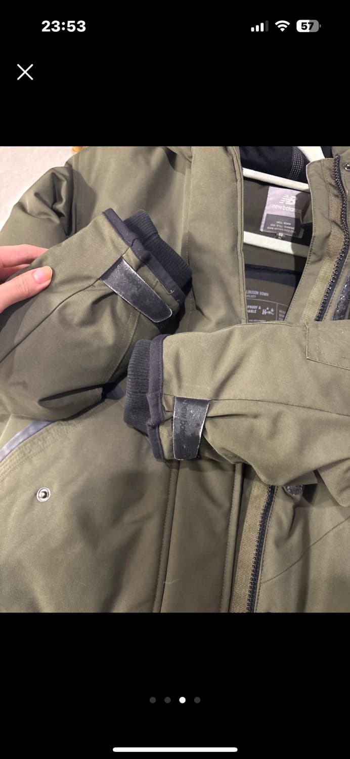 뉴발란스 카키 숏패딩 M 상품이미지2