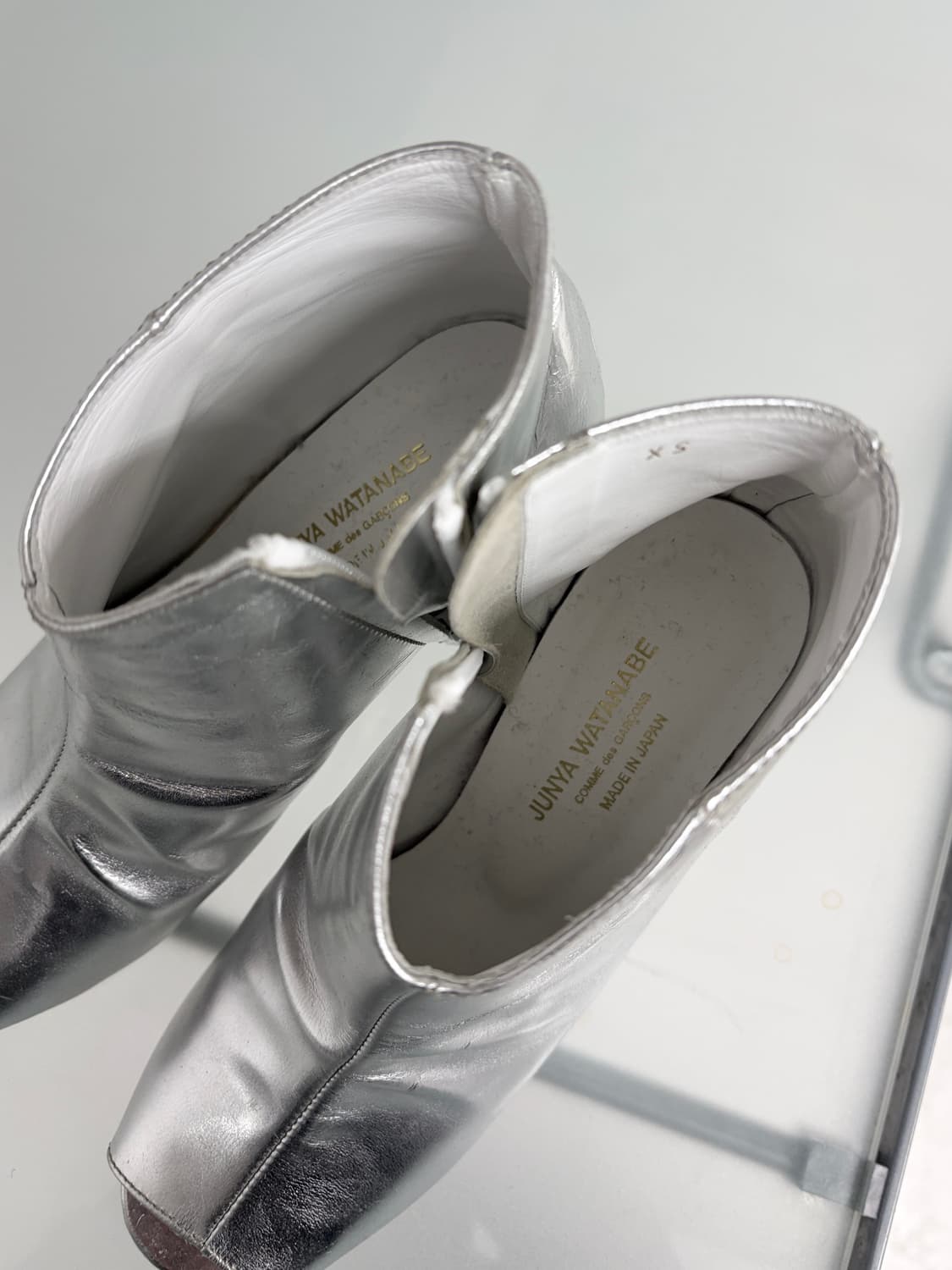 준야 와타나베 실버 레더 부츠 상품이미지5