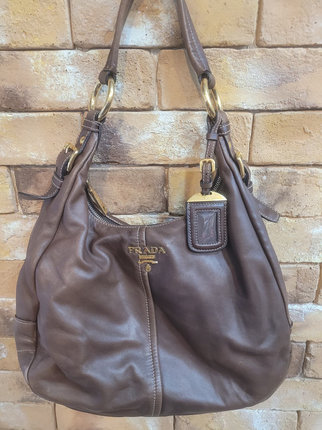 정품 프라다 호보백 브라운 숄더백 상품이미지1