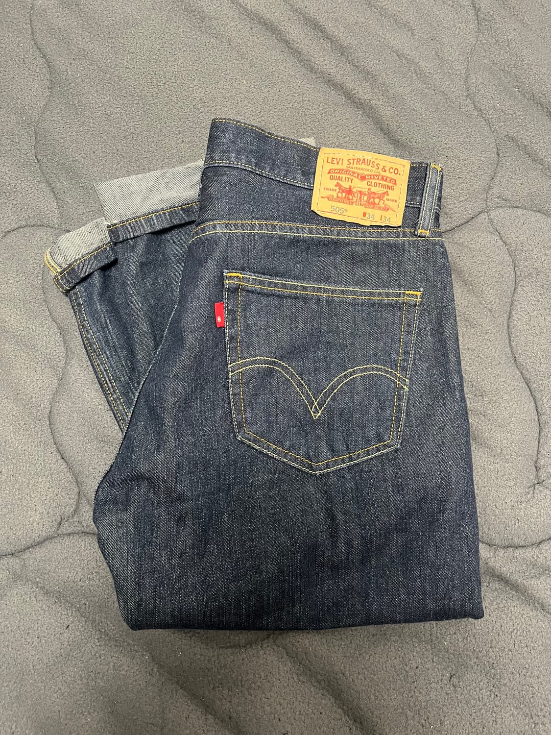 [34] 리바이스 505 블랭크탭 셀비지 생지 데님 팬츠 청바지 상품이미지1