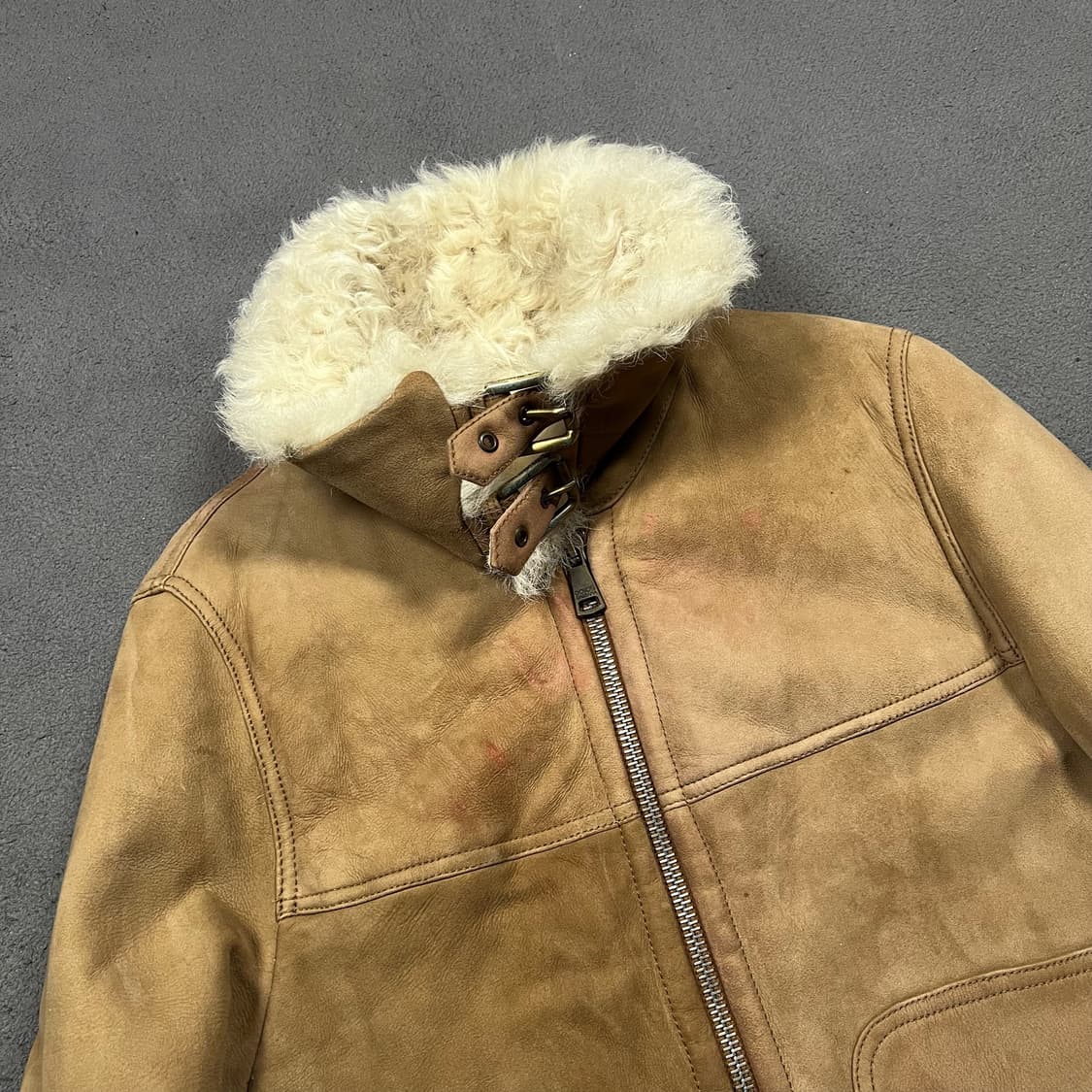 DOLCE & GABBANA 돌체앤가바나 램스킨 무스탕 레더 자켓 상품이미지2