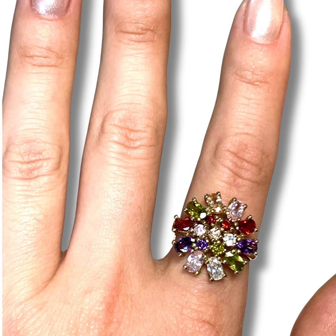 🌸 FLORAL CRYSTAL RING Gold 상품이미지3